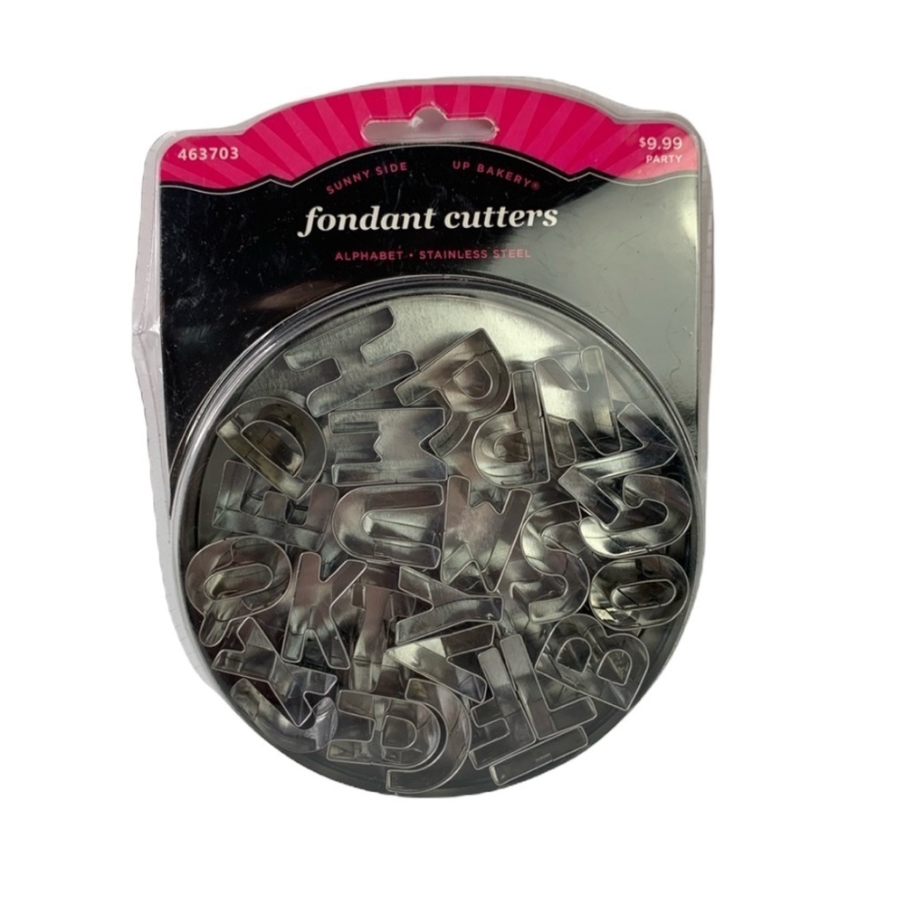 New Stainless Steele Alphabet Fondant Cutters New in Package